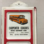 13" Advertising tin thermometer Carpenter Coaches Myers Equip Corp. Transit Ohio