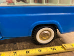 Vtg 1960's Buddy L Kennels Pickup Truck Tin Toy Blue Unrestored Complete Nice!