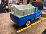 Vtg 1960's Buddy L Kennels Pickup Truck Tin Toy Blue Unrestored Complete Nice!