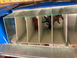 Vtg 1960's Buddy L Kennels Pickup Truck Tin Toy Blue Unrestored Complete Nice!