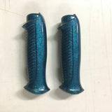 VTG Metalflake Blue Green Bicycle Handlebar Grips Banana Seat Bike 60's Custom