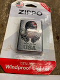 Zippo Lighter 3 skulls Made in USA Sealed display Package Box Unfired
