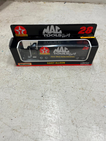 vtg 1993 Matchbox Davy Allison Mac Tools Racing limited edition transporter