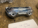 Chrome Handlebar Riser Top Clamp Harley Bar Shield Logo Heritage Softail Sportst