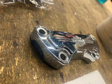 Chrome Handlebar Riser Top Clamp Harley Bar Shield Logo Heritage Softail Sportst