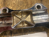 Chrome Handlebar Riser Top Clamp Harley Bar Shield Logo Heritage Softail Sportst