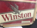 Vintage Winston cigarrett advertising plastic Wall Clock collectible mancave pce