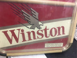 Vintage Winston cigarrett advertising plastic Wall Clock collectible mancave pce