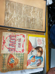 Vtg 1950's Scrap Book Kennedy Birthday holiday Cards Picture Valentine Christmas