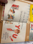 Vtg 1950's Scrap Book Kennedy Birthday holiday Cards Picture Valentine Christmas