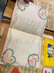 Vtg 1950's Scrap Book Kennedy Birthday holiday Cards Picture Valentine Christmas