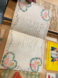 Vtg 1950's Scrap Book Kennedy Birthday holiday Cards Picture Valentine Christmas