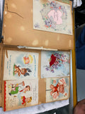 Vtg 1950's Scrap Book Kennedy Birthday holiday Cards Picture Valentine Christmas