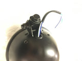 Motorcycle 5 3/4" Black bottom mount Halo Headlight Assy Blue Dot Chopper Bobber