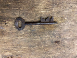 Vtg Brass Strong Machine Tool Lock Padlock Skeleton Key Slide hole cover 1900's