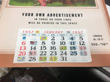 Vintage1957 paper calendar woman collectible advertisement USA LITHO Choice spot