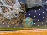 Civil War Shadow Box Display RR key Skeleton Hat Badge Custer Lighter Flag Vtg!
