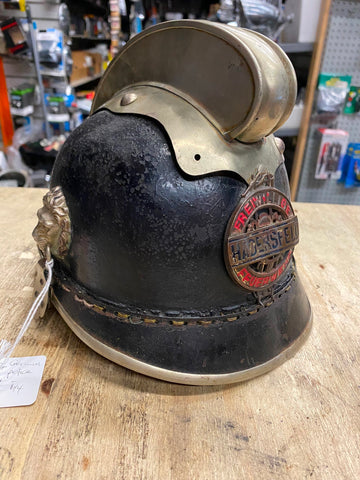 Vtg Firemen Helmet WW1 1900's Leather Antique Fire Fighter German Kaiser Pickelh