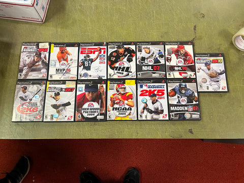 VTG Lot of 13 EA PlayStation 2 Video Games: Various Sports Titles