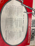 1960 Kendall Oil Lube chart Sign Adv Service station Garage Harley indian Auto
