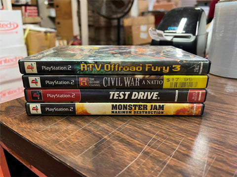 VTG Lot of 4 PlayStation 2 Video Games: racing and war titles