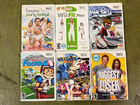 VTG Lot of 6 Nintendo Wii video games: sports, fitness, and baby titles