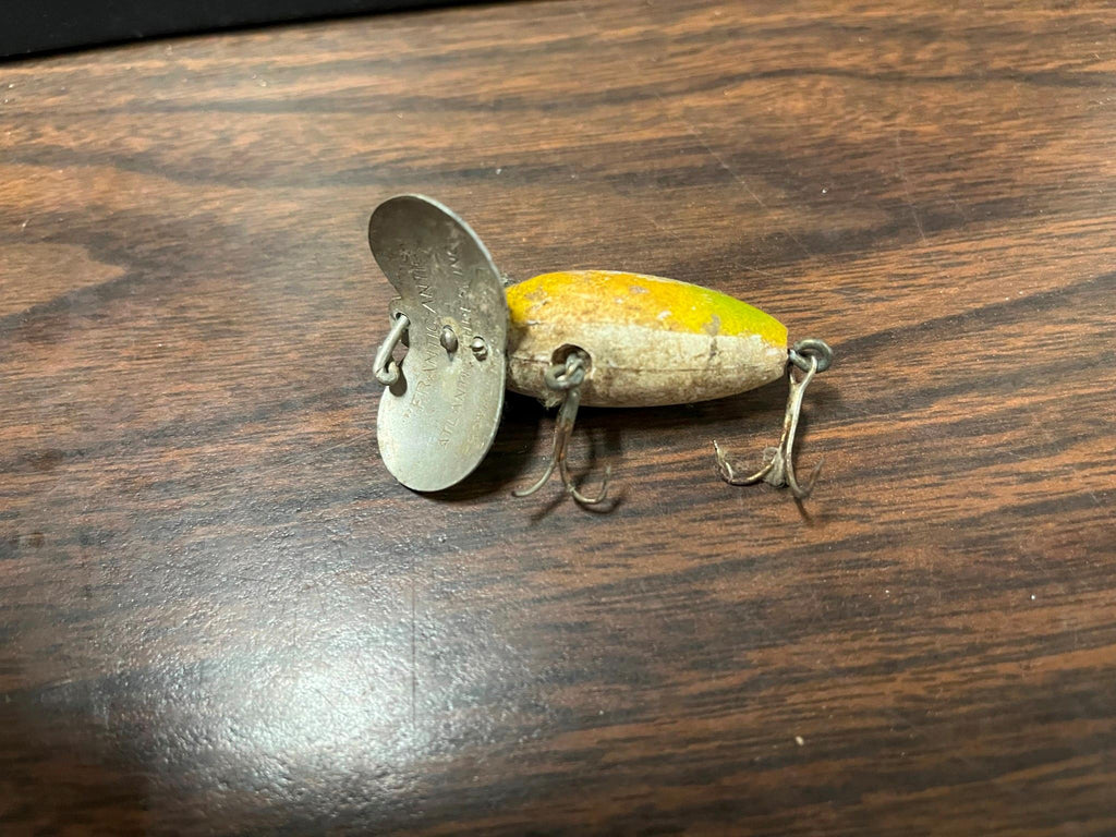Vintage 1950s Frantic Antic Atlantic Fishing Lure Yellow Metal Lip cyclewarehouse.online Vintage 1950s Frantic Antic Atlantic Fishing Lure Yellow Metal Lip cyclewarehouse.online
