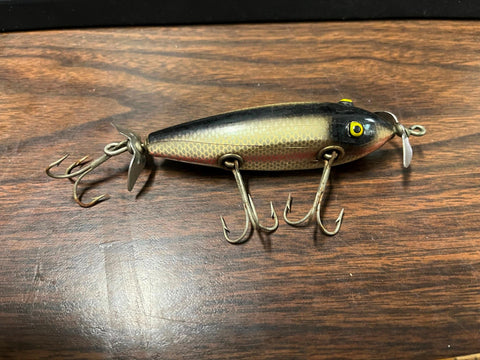 Vintage 1950s Creek Chub Injured Minnow Wooden Fishing Lure –