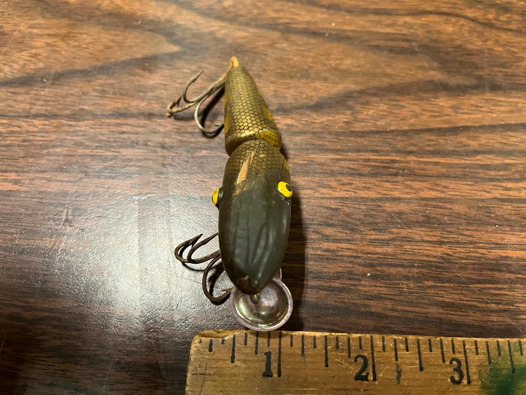 Vtg Shur Strike 1940s Jointed Pike Wooden Fishing Lure Jointed Creek C cyclewarehouse.online Vtg Shur Strike 1940s Jointed Pike Wooden Fishing Lure Jointed Creek C cyclewarehouse.online