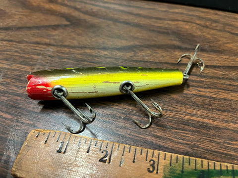 Vintage 1970s C.C.B.C. Darter Wooden Topwater Fishing Lure Frog Colore – cyclewarehouse.online Vintage 1970s C.C.B.C. Darter Wooden Topwater Fishing Lure Frog Colore – cyclewarehouse.online