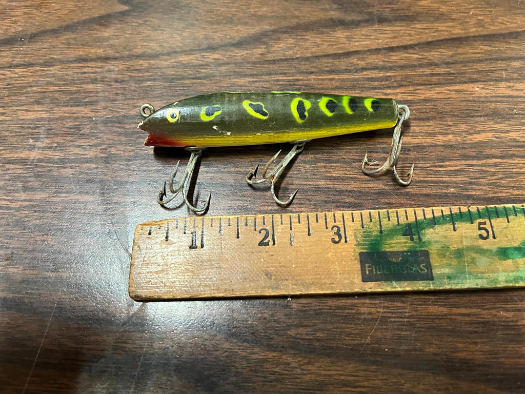 antique fishing lures frogs Vintage 1970s C.C.B.C. Darter Wooden Topwater Fishing Lure Frog Colore – cyclewarehouse.online