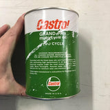 Vtg Full Castrol Grand Prix Motorcycle 2 cycle Oil 1qt Metal Tin Can SAE 50 MIX