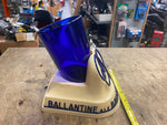 Vtg Ballantine Beer Display Counter Cobalt Glass 1960's Tavern Bar Room Man Cave