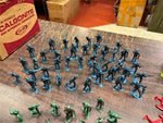 VTG Made in USA Lot of 40+ plastic Blue toy soldiers Vietnam War