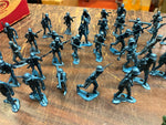 VTG Made in USA Lot of 40+ plastic Blue toy soldiers Vietnam War