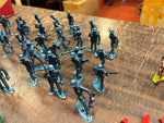 VTG Made in USA Lot of 40+ plastic Blue toy soldiers Vietnam War