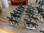 VTG Antique Lot of 20 Lead Unpainted Flat Horse Soldiers European