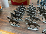 VTG Antique Lot of 20 Lead Unpainted Flat Horse Soldiers European