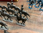 VTG Antique Lot of 20 Lead Unpainted Flat Horse Soldiers European