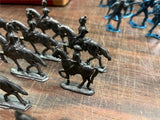 VTG Antique Lot of 20 Lead Unpainted Flat Horse Soldiers European