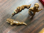 VTG Antique Lot of 4 Wooden Toy Soldiers WW1 Era Doughboy Officer Collectable