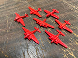 VTG 1950s Made in USA Lot of 7 Irwin Red Small Airplane Toy Prizes