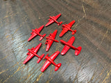 VTG 1950s Made in USA Lot of 7 Irwin Red Small Airplane Toy Prizes