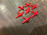 VTG 1950s Made in USA Lot of 7 Irwin Red Small Airplane Toy Prizes