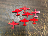 VTG 1950s Made in USA Lot of 7 Irwin Red Small Airplane Toy Prizes