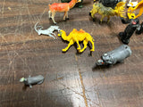 VTG Lot of 15 Rubber/Plastic Figurine Animals & Replacement pieces