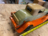 Antique Pierce arrow Girard Tin Toy Car Windup Vtg 13" Metal Auto Unrestored!!