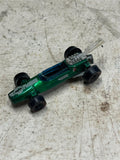 vtg 1969 Hot Wheels Redline Mattel Brabham Repco F1 green Hong Kong