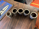 VTG Lot of 5 Blue Salt Glaze Pottery Home-made 2" cups