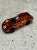 vtg 1968 Hot Wheels Redline Mattel Ford MK IV orange made in USA